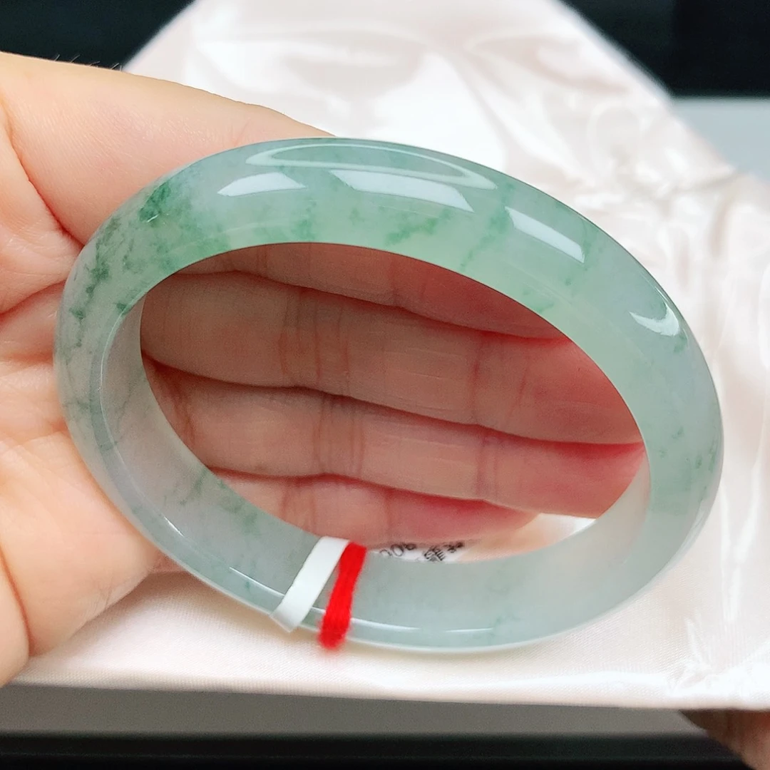 未镶嵌手镯（贵妃镯）翡翠冰飘花12