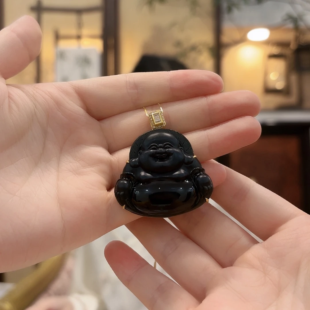 吊坠(赠链)18K金镶嵌翡翠