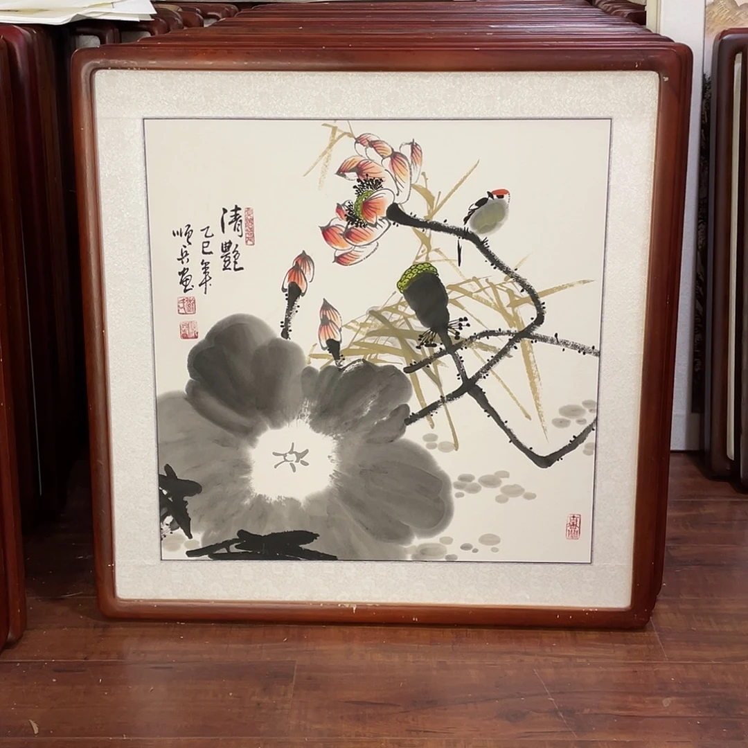 国画带框尺寸63*63厘米
