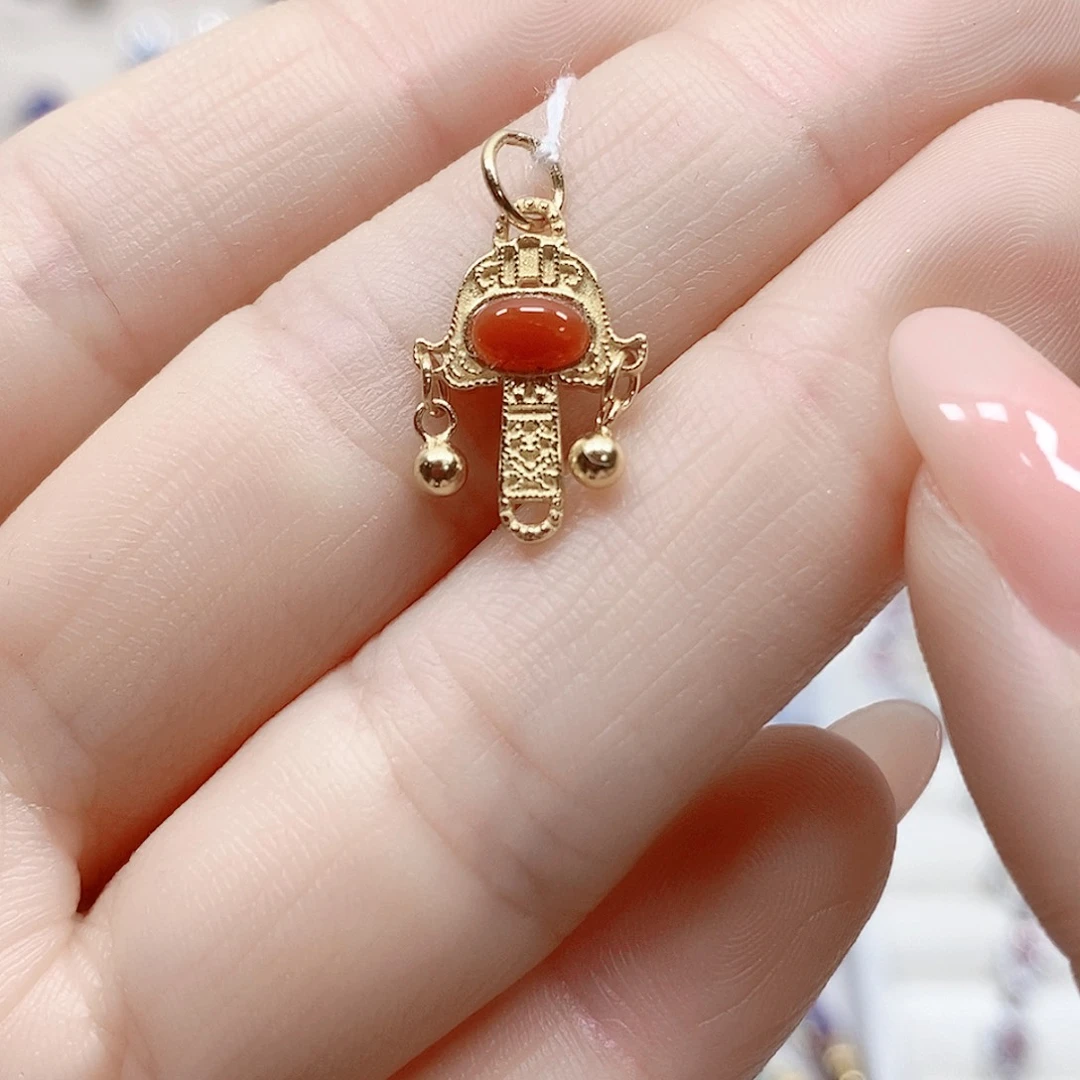 南红玛瑙银S925镶嵌颈饰675