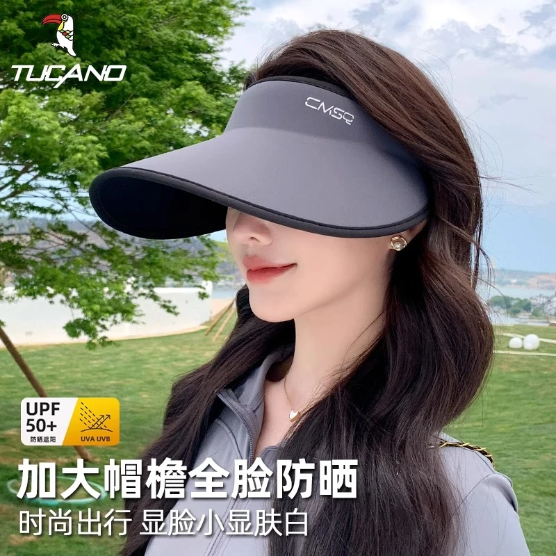 夏季2025新款女士帽子户外防晒太阳帽防紫外线遮阳帽大帽檐显脸小