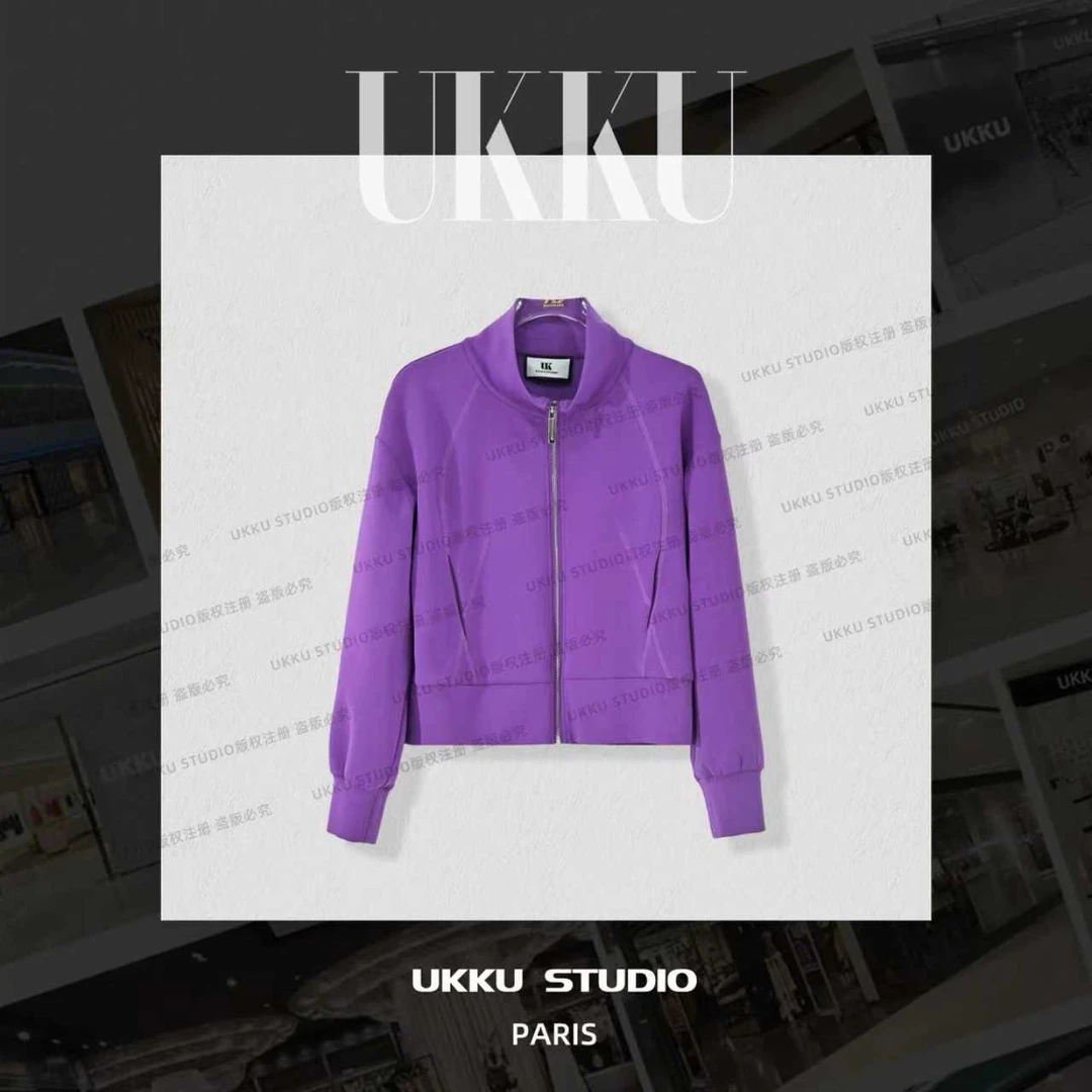 尧尧【UKKUSTUDIO】早秋修身显瘦时尚气质显白重磅卫衣313292