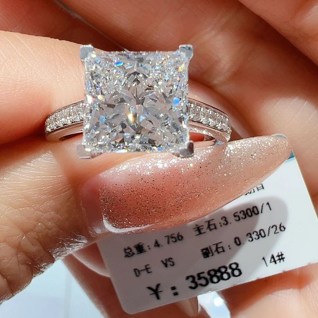 18K金镶嵌实验室培育钻石3.53ct14