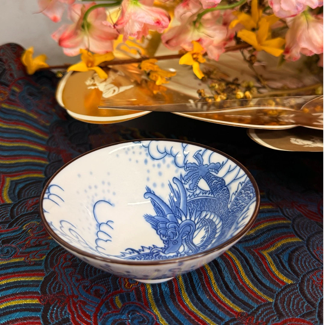 景德镇贴花斗笠杯