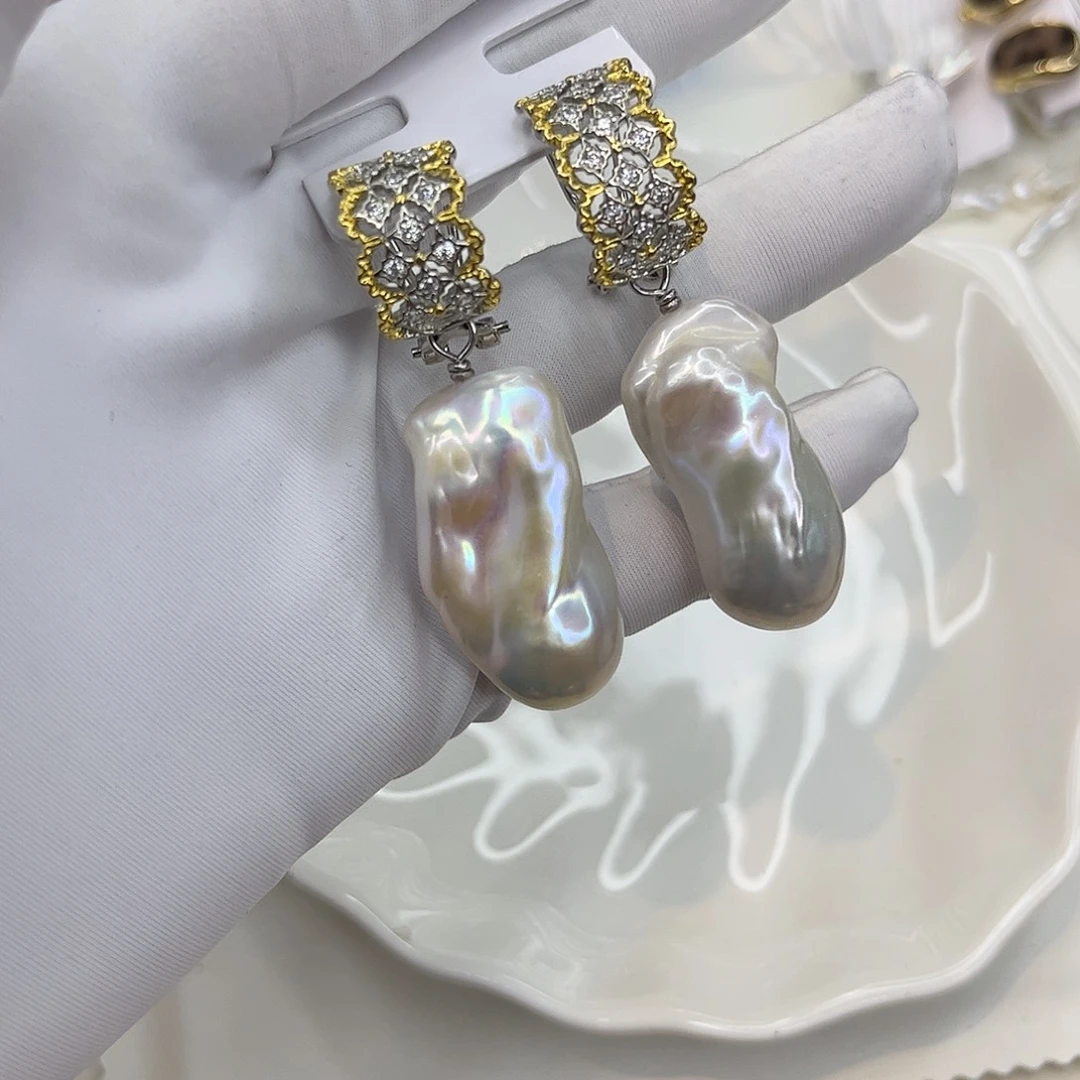 耳饰淡水珍珠合金