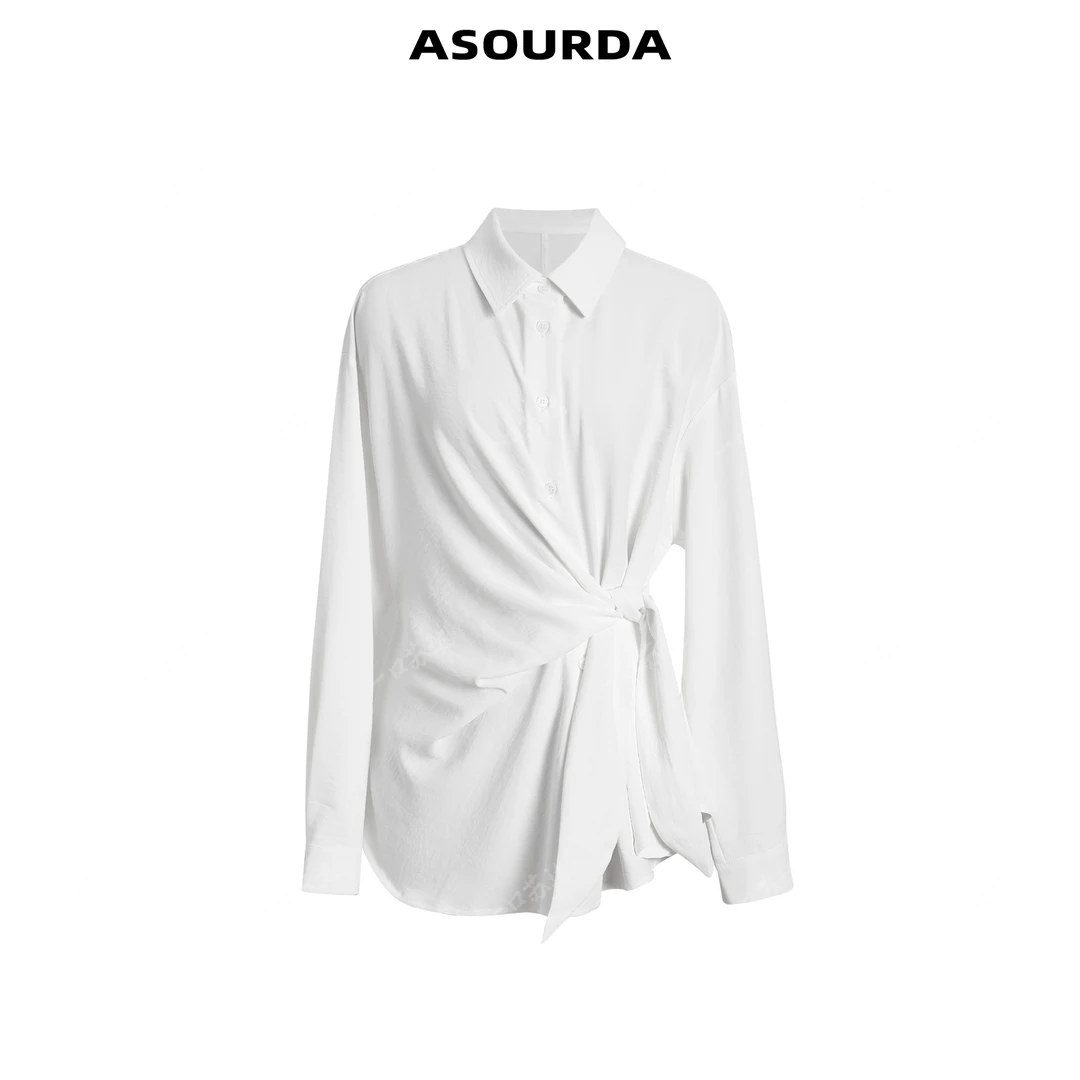 一口苏达海港来信 韩系ins慵懒风温婉洋气小众女装遮肉显瘦衬衫