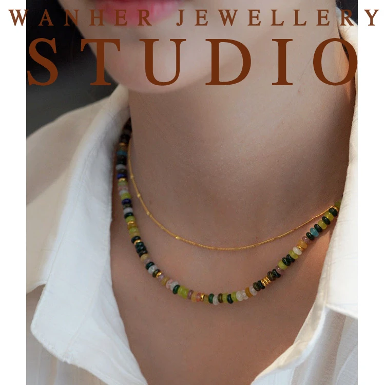 合金项链 【清芸】多巴胺小众设计高级感项链欧若风百搭锁骨链X277