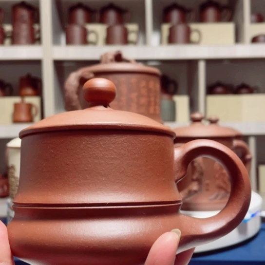 紫砂茶杯木*圣降波鸿运当头杯