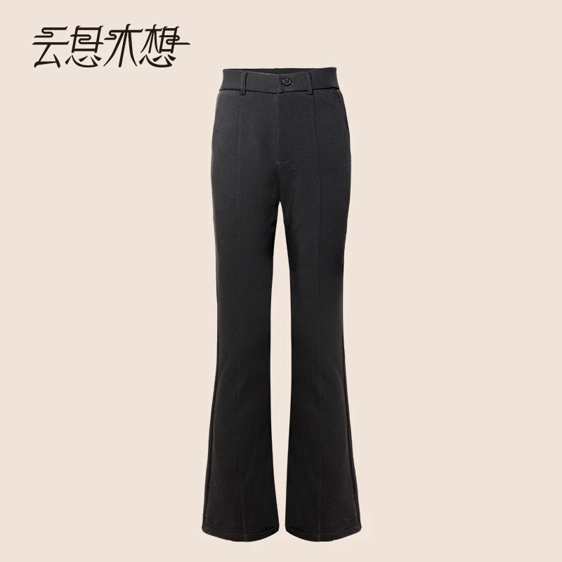 Ysimo-X云思木想 冬风夜暖 新款中腰休闲微喇保暖鹅绒裤14197