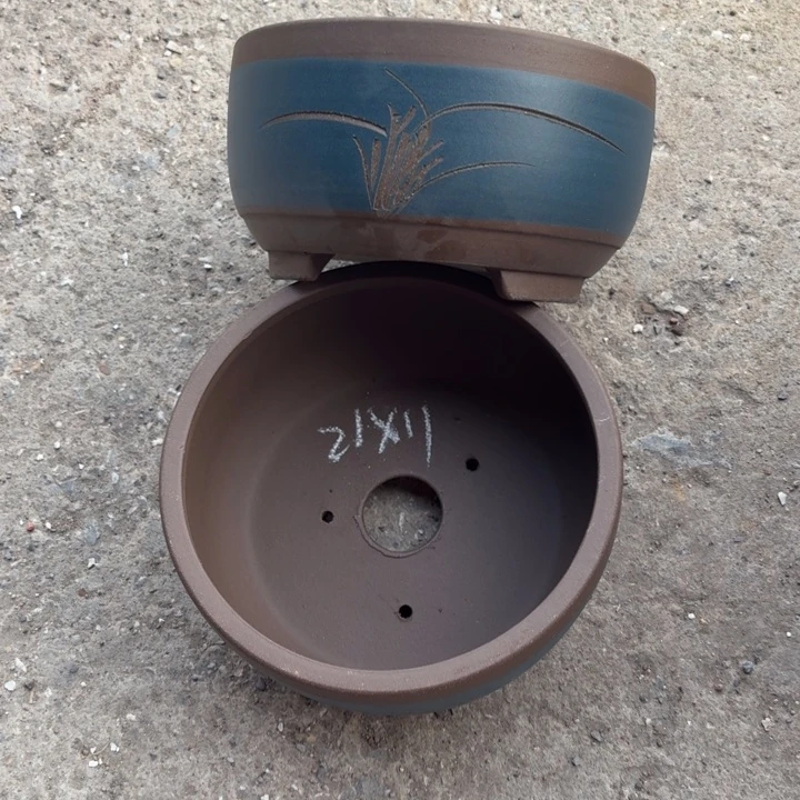 宜兴紫砂花盆，现货发