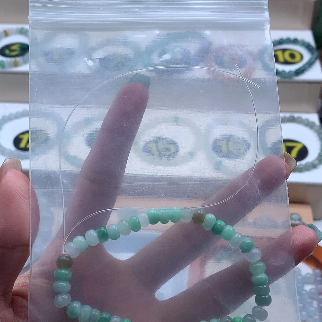 快***心未镶嵌手串翡翠翡翠股珠5.6