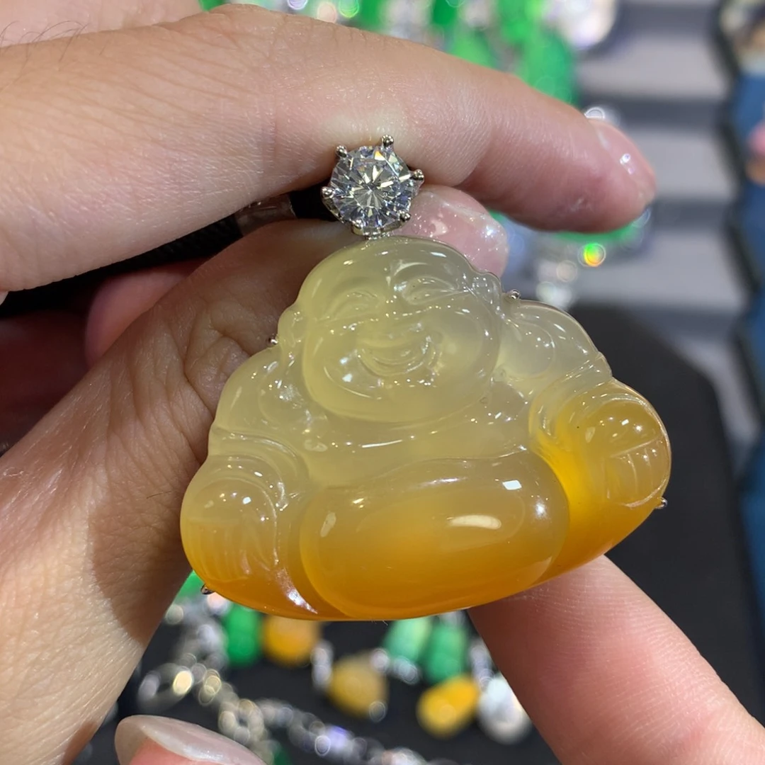 银S925镶嵌颈饰玛瑙/玉髓用****6