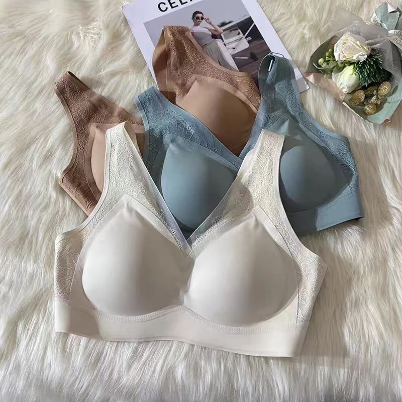 866【奶皮无痕V领-】奶皮无恒高级深V领固定杯