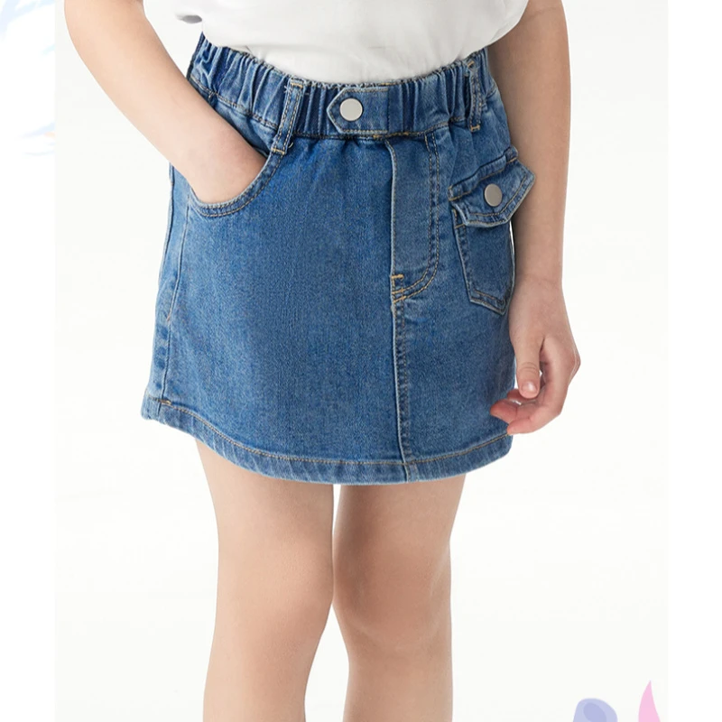 法纳贝儿女童裤子蓝海牛仔裤FN6216702