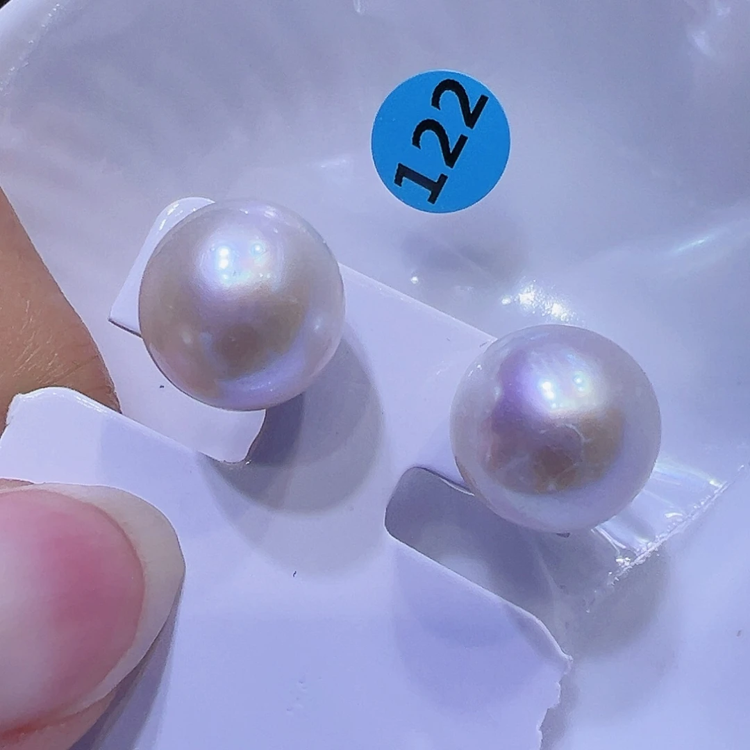 银S925镶嵌耳饰淡水珍珠