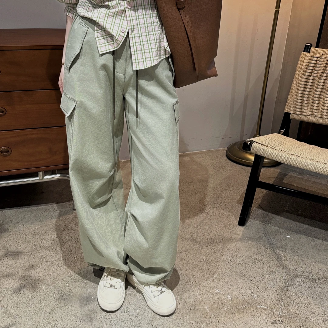 裤子女爆款2025新款春夏季宽松工装阔腿休闲直筒裤-M25201311