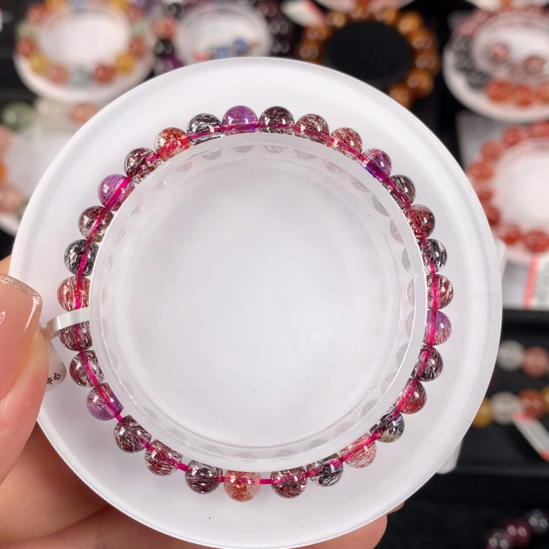 未镶嵌手链水晶开***捞黑加仑超七