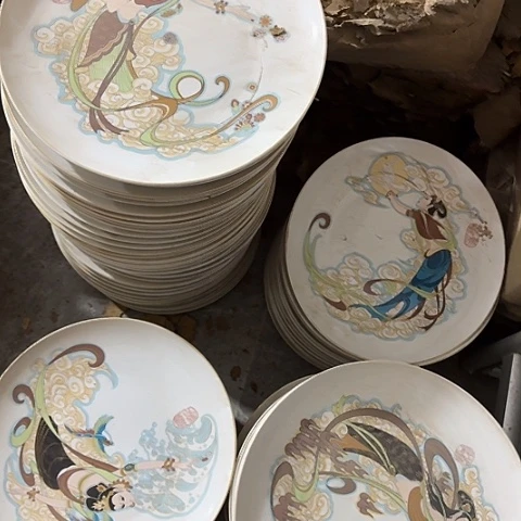 瓷片国营厂库存微瑕31厘米