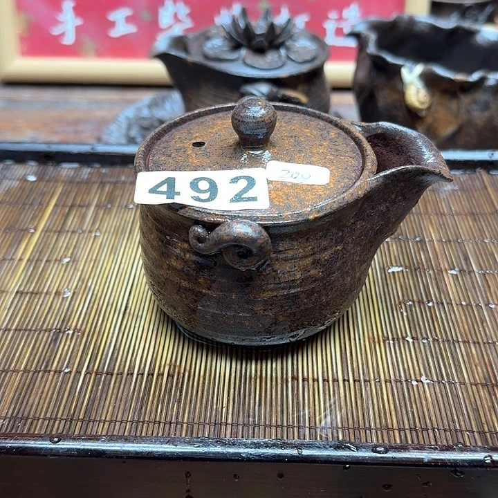 纯手工制作粗陶茶具