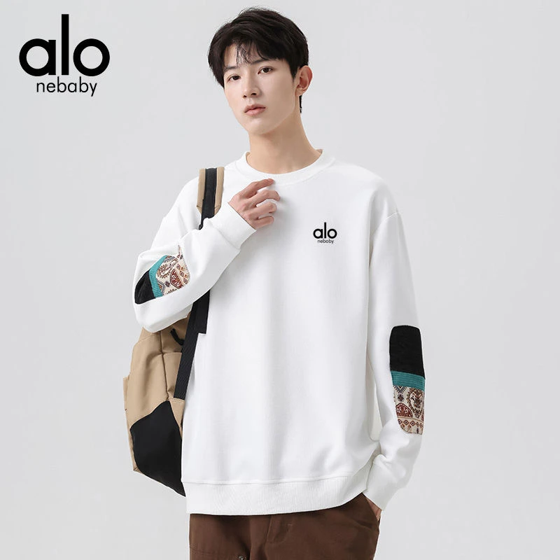 奥特莱斯秋冬季运动卫衣男士大码长袖T恤百搭都市巴恩风套头圆领