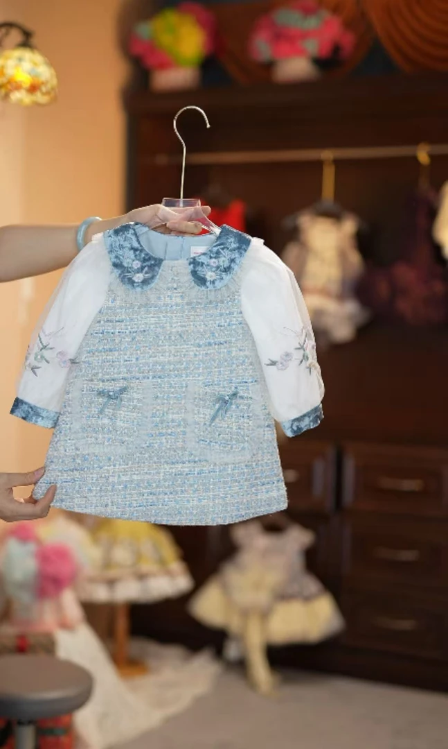 【小香风连衣裙】女童公主裙新款洋气长袖小香风连衣裙时髦气质童装