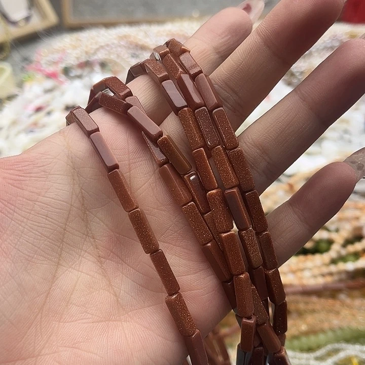 玛瑙/玉髓珠宝半成品未镶嵌一条4/13mm左右金沙石管珠