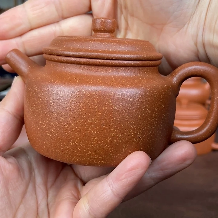 茶壶紫砂红降坡的大亨德中壶