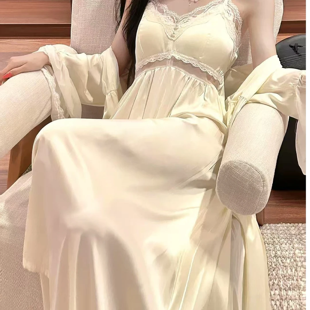 【KISS PEACH】121-136编码缎面蕾丝性感睡裙睡袍套装Sept.18