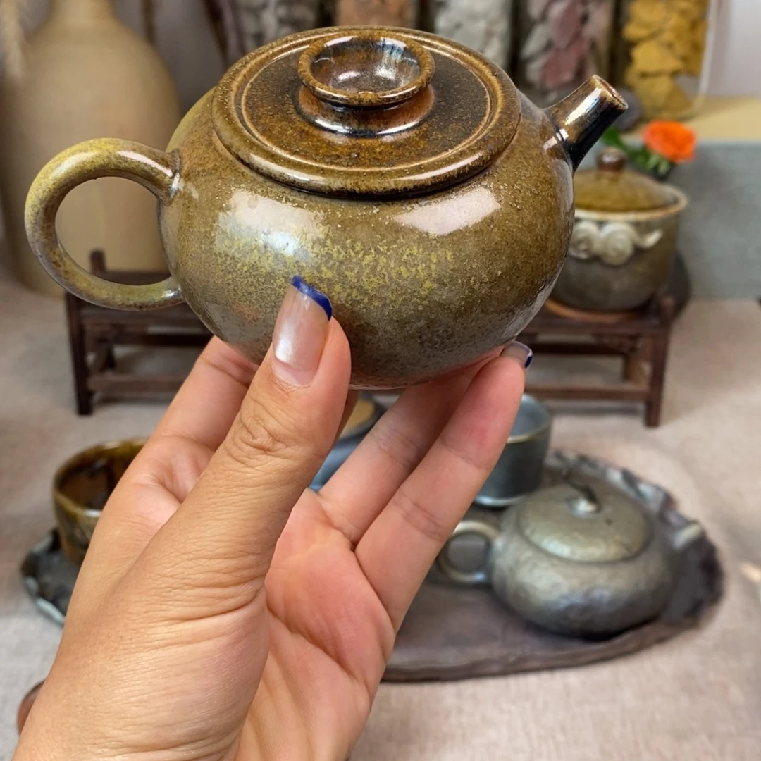 建水紫陶柴烧茶壶