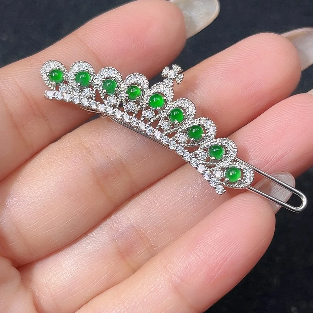 翡翠未镶嵌颈饰发夹