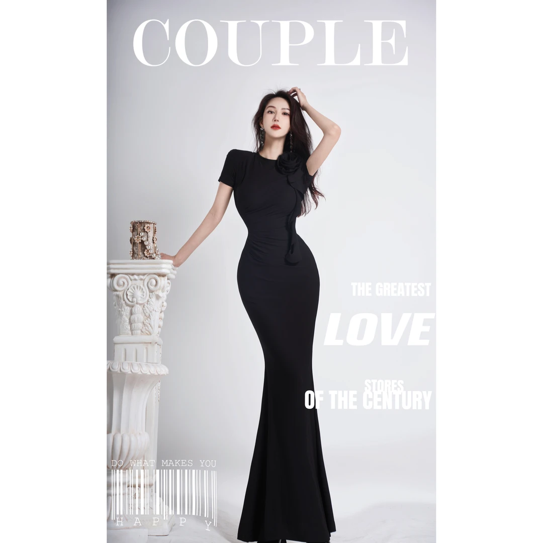 【星姐推荐】星原创高级定制【魅力磁场】设计师款轻奢名媛修身鱼尾裙