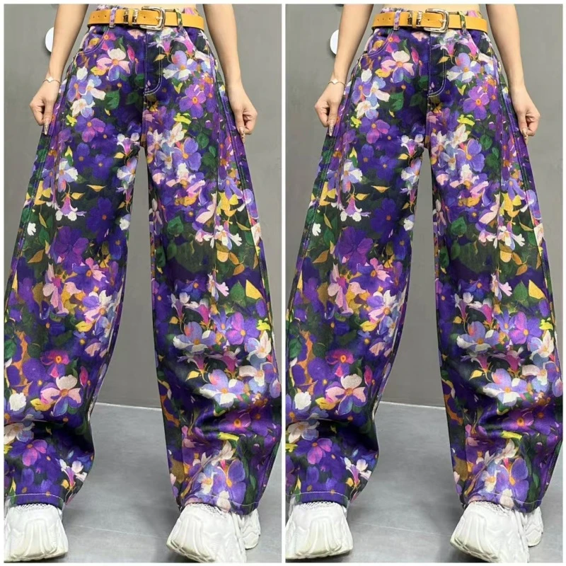 【亿火】秋冬新款休闲百搭显瘦阔腿裤微弹中腰长裤G245-5057