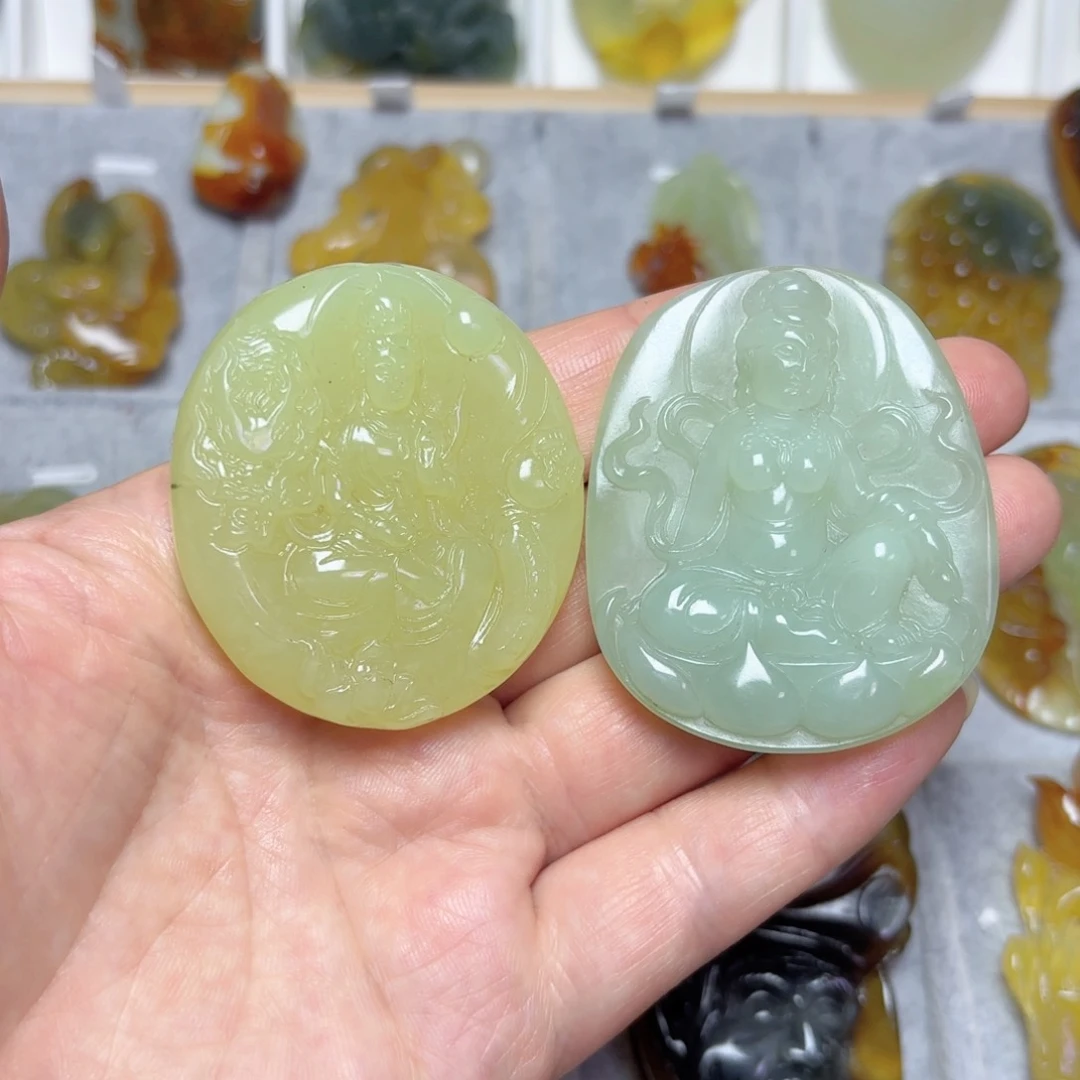 蛇纹石玉未镶嵌吊坠(不含链)