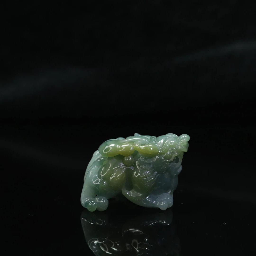 16天然缅甸翡翠A货茶黄貔貅/000137/北京银座拍卖