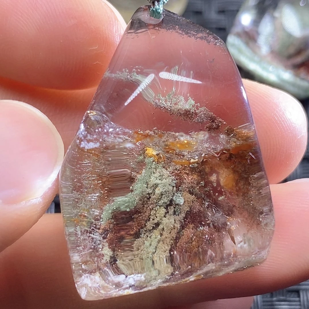 水晶颈饰未镶嵌s*x天然水晶项链吊坠