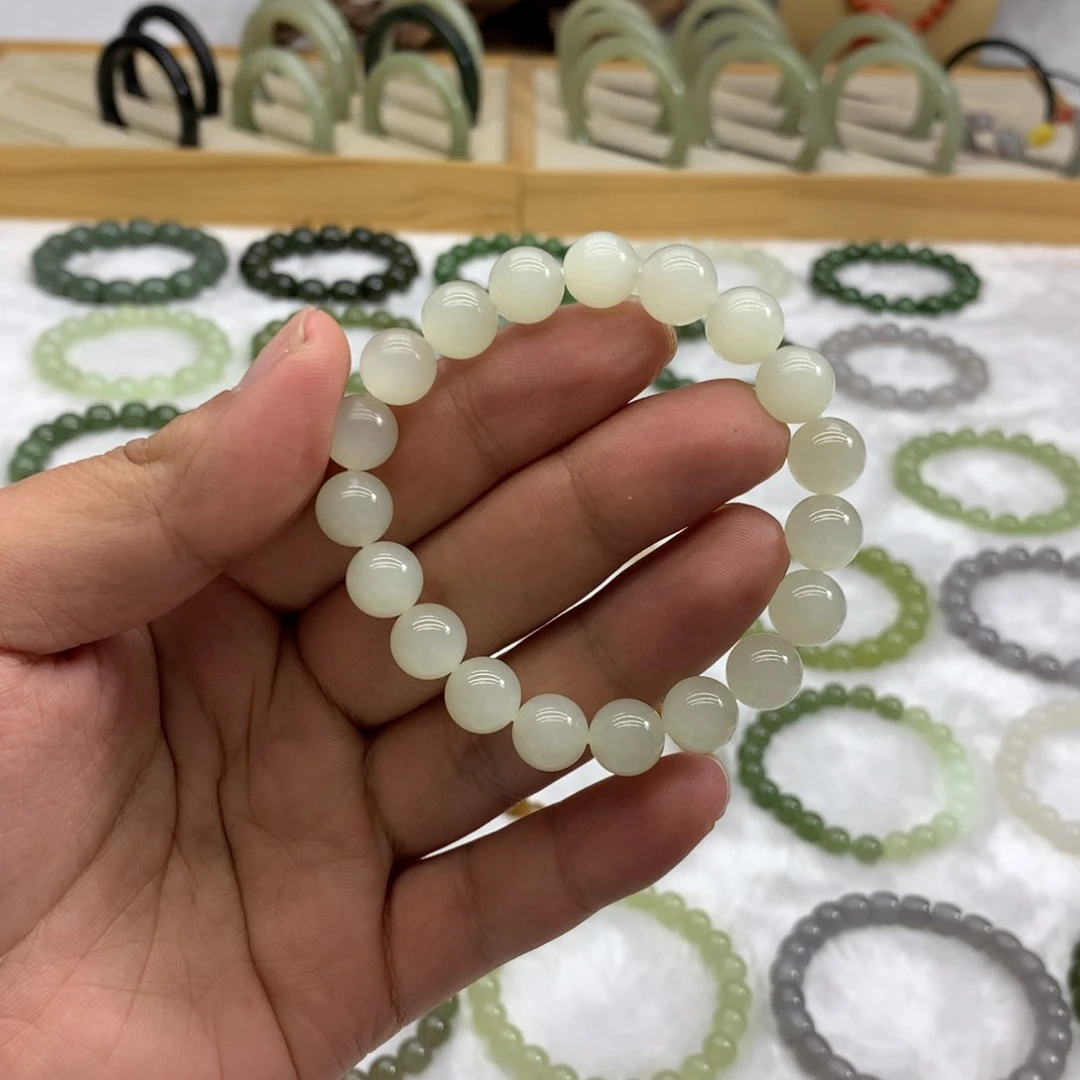 未镶嵌手串和田玉（白玉9.8）