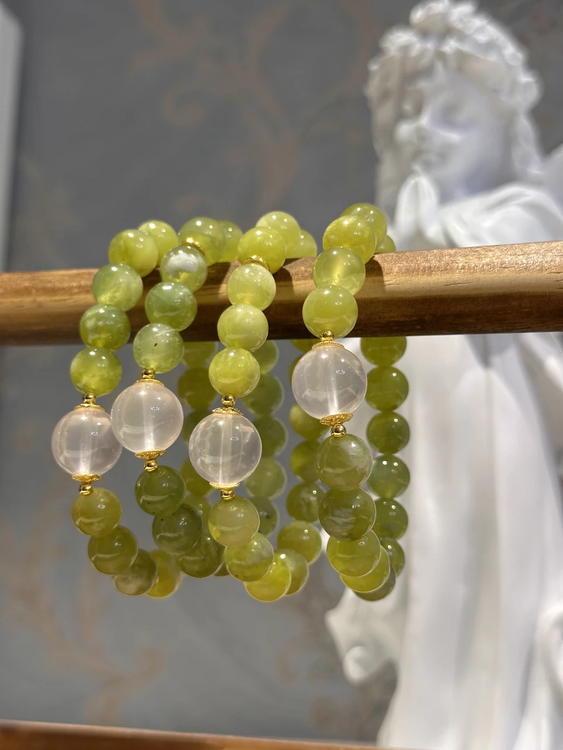 天然岫玉手设计款手串 多样性发其一 x45