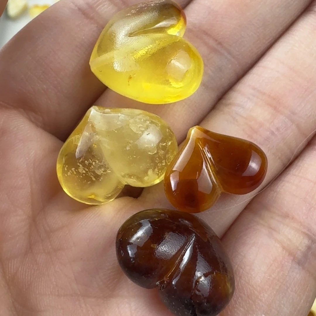 蜜蜡未镶嵌珠宝奇石瑕疵 10/g 四个