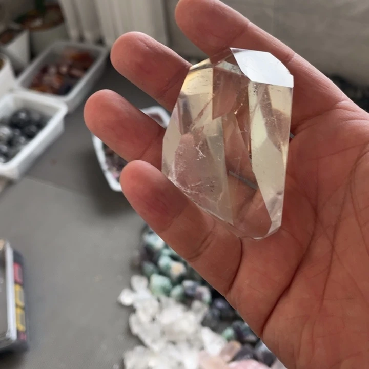 珠宝半成品水晶未镶嵌白水随行