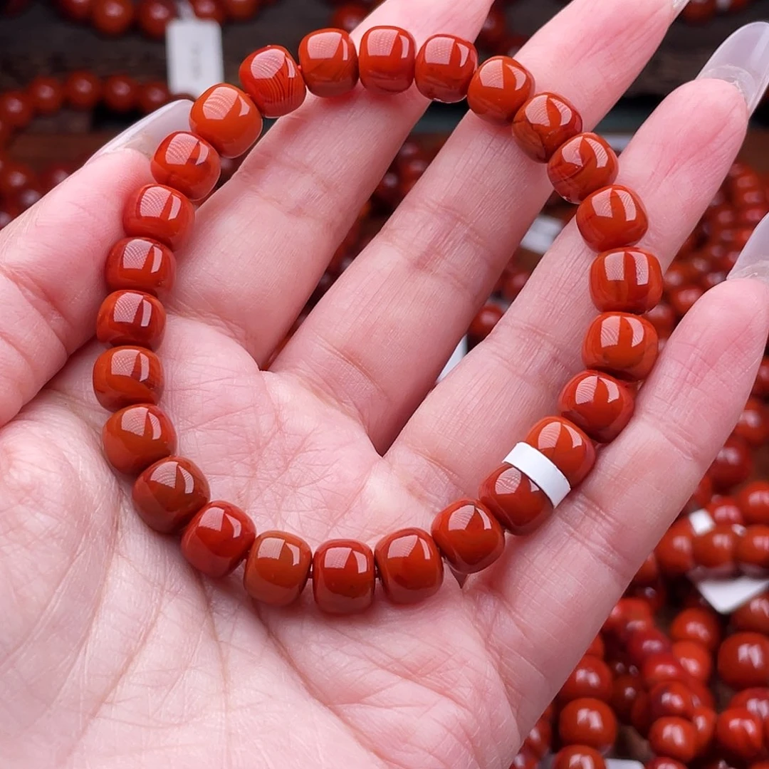 仅***已南红玛瑙未镶嵌瓦西原矿典藏8+mm