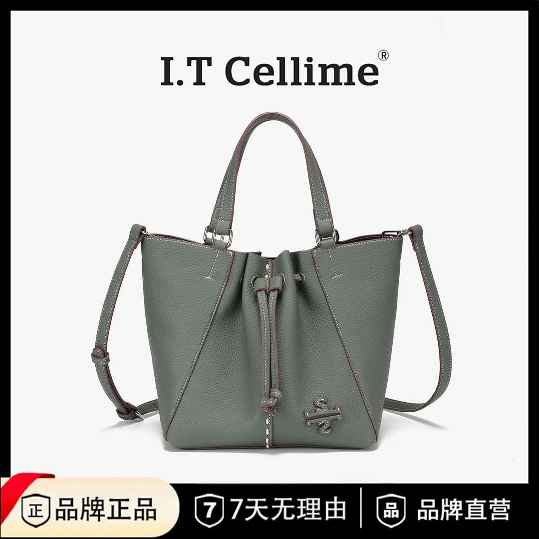 新款时尚百搭女士单肩手提斜挎包38990灰绿色