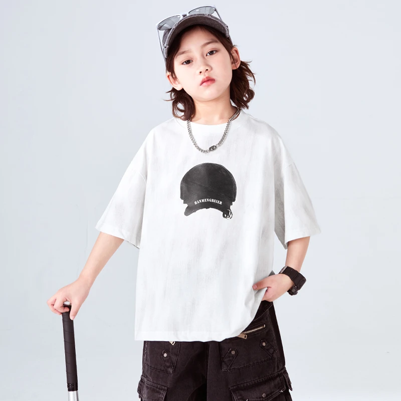 男童夏装短袖T恤2025新款中大儿童夏季痞帅上衣潮牌【B5015