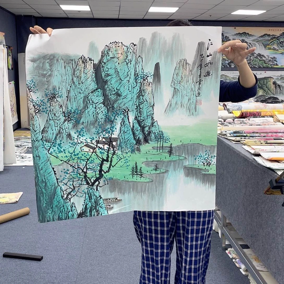 国画作品小姐姐放漏…