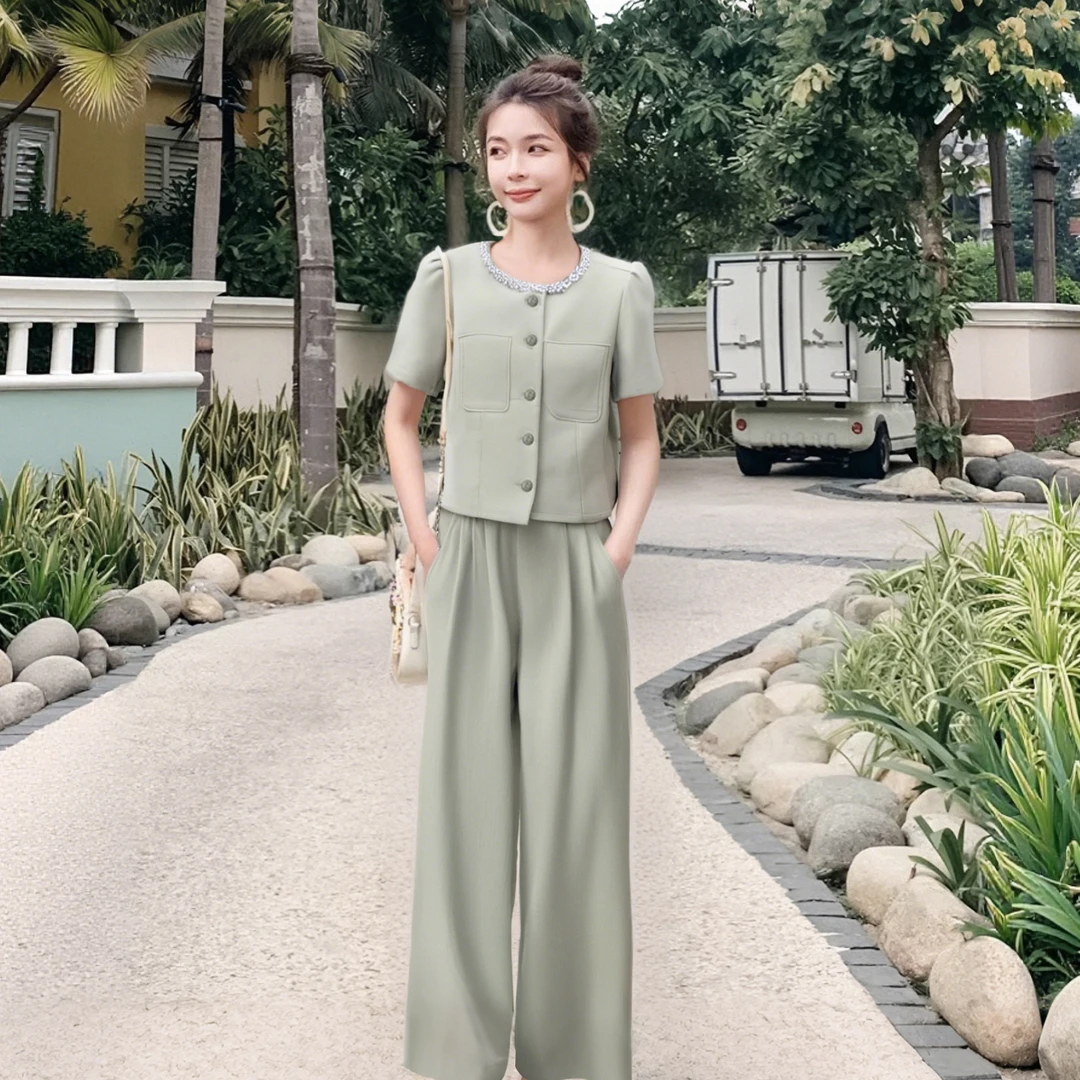 【两件套】夏季穿搭一整套女装小香风减龄气质显瘦两件套D2210