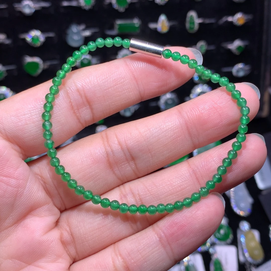 翡翠银S925镶嵌颈饰翡翠