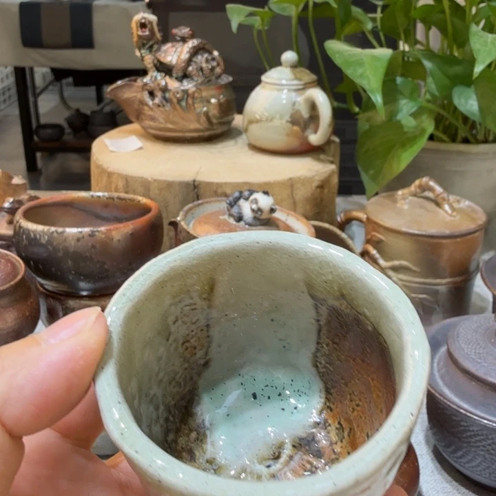 陶盘柴烧福利心哦多多