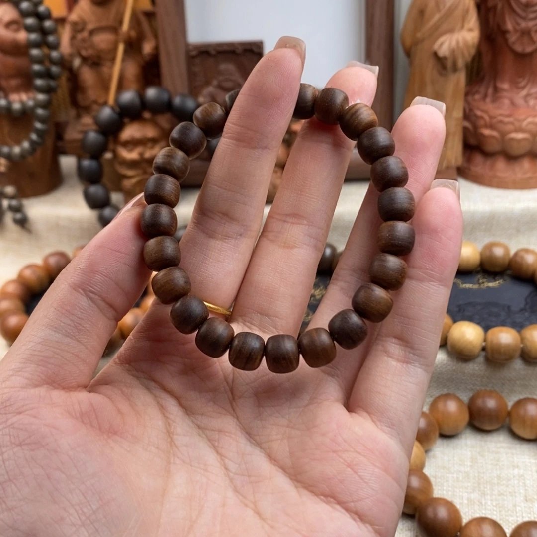 檀香木手串/手链迈索尔，老山檀香，奶香0809虎皮沉水