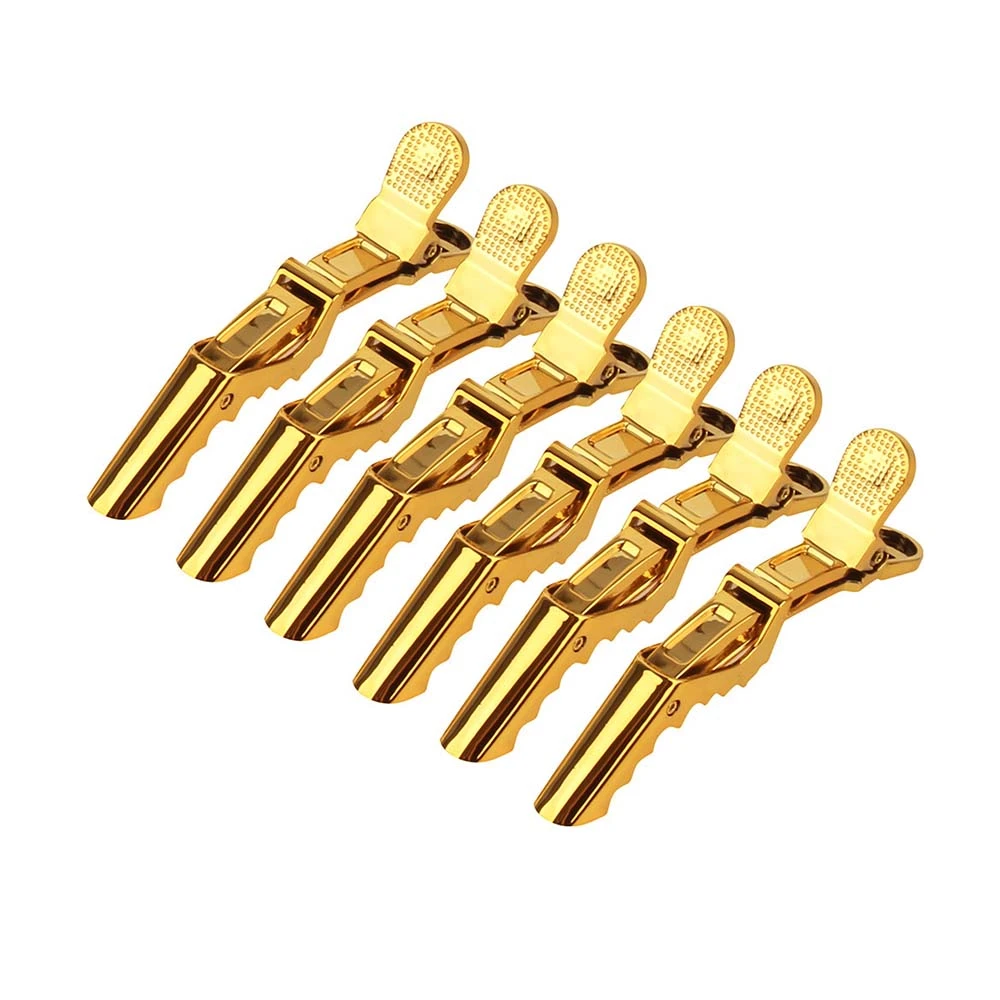 金色鳄鱼夹剪发夹1包6个