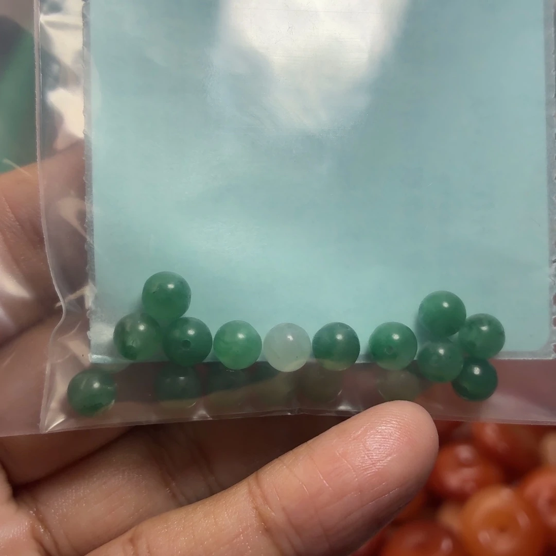 香***媛未镶嵌东陵石手链非洲翠5个6mm