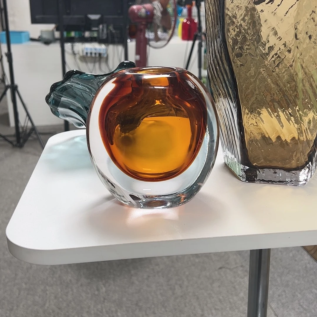 琉璃高14琥珀琉璃花器